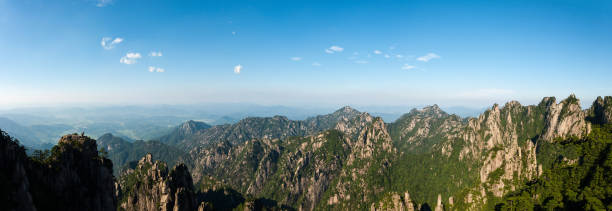 Huashan 산 범위 스톡 사진