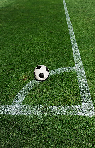 istock Soccer ball on the field 471859305