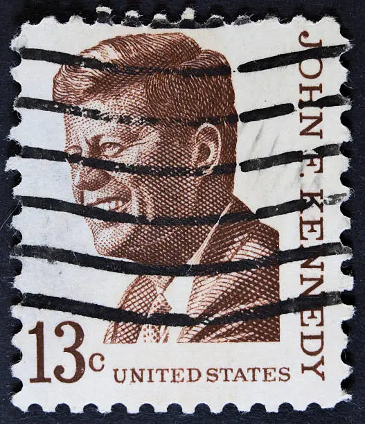 UNITED STATES OF AMERICA - CIRCA 1967: a stamp printed in USA shows John F. Kennedy, 35th President of USA, circa 1967 