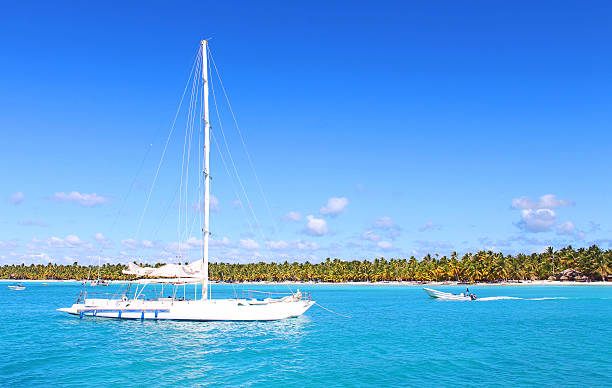 istock Boat in the caribbean sea 471860098