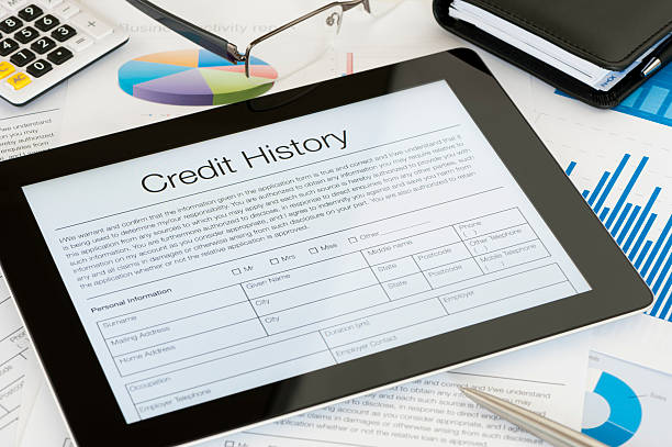 istock Close up of Credit History form 471860423
