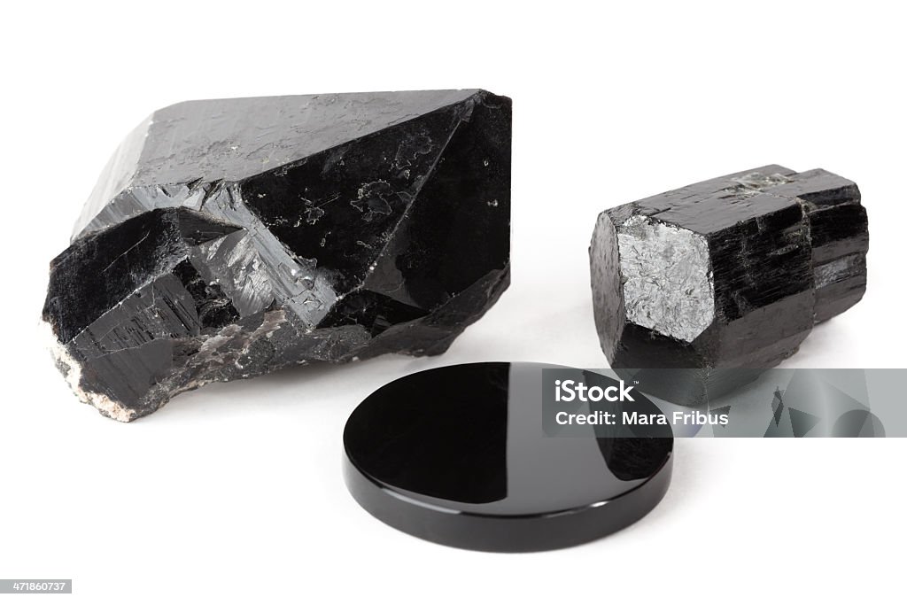 Schwarze Steinen - Lizenzfrei Obsidian Stock-Foto