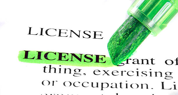 license definition highligted in dictionary license highlighted with green markerhttp://52585126.swh.strato-hosting.eu/istockphoto/lightboxdict.jpg Duden stock pictures, royalty-free photos & images