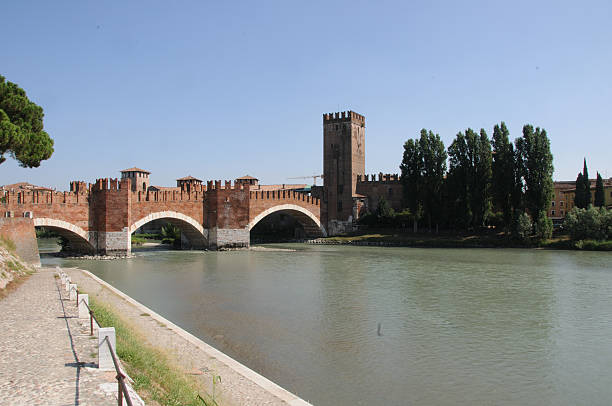 istock Ponte Scaligero, Castelvecchio in Verona under blue sky Italy 471862016