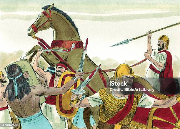 David Führt In Battle Stockfoto und mehr Bilder von Bibel - Bibel, David - Biblische Figur, König - Königliche Persönlichkeit