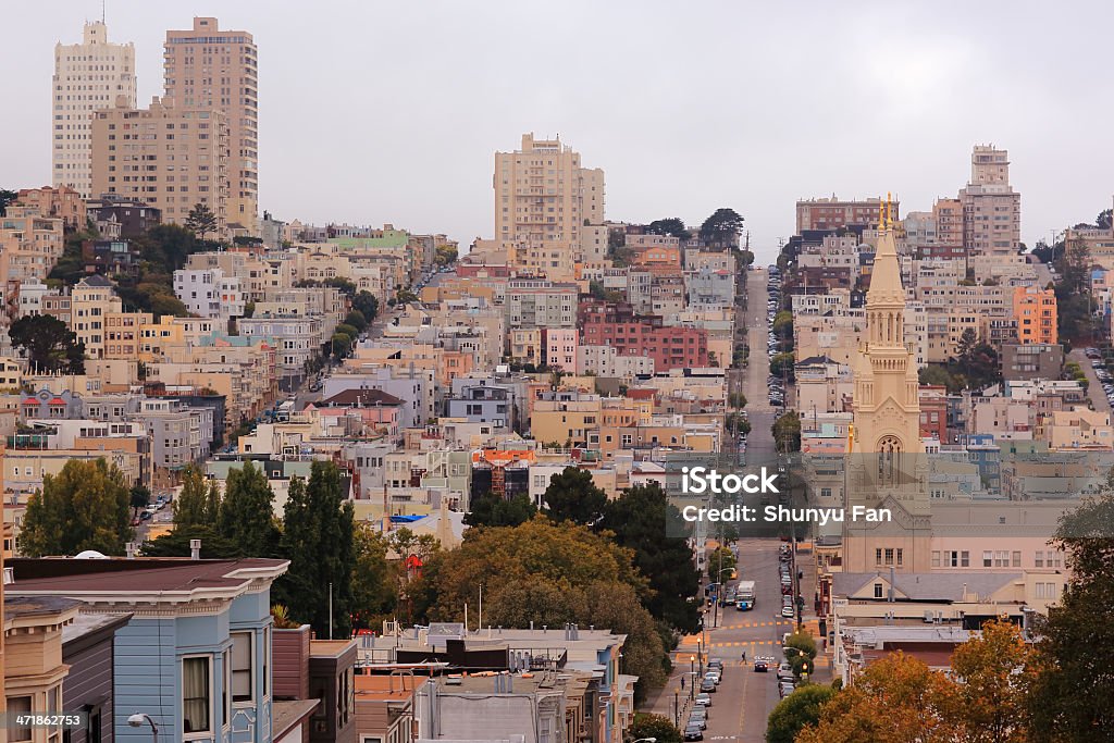 San Francisco: Ferry Building and Downtown Ferry Building and Downtown of San Francisco Building Exterior Stock Photo