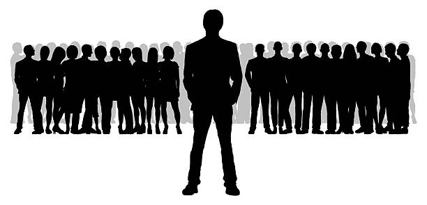 лидерство  - silhouette men foreman mature adult stock illustrations