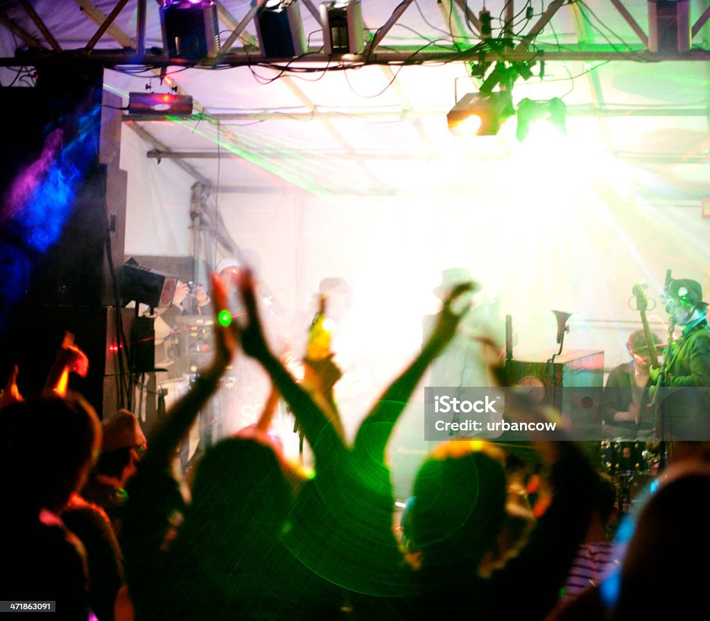 Übernachtung in einem live-Musik-Veranstaltungen - Lizenzfrei Beleuchtet Stock-Foto