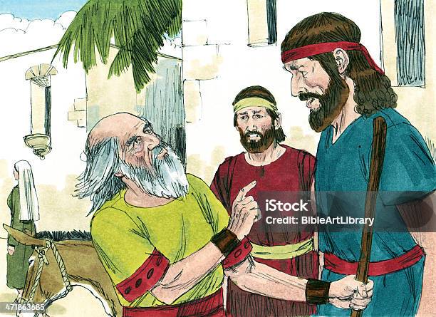 Saul Hears Surprising News Stock Photo - Download Image Now - David - Biblical King, King - Royal Person, Army