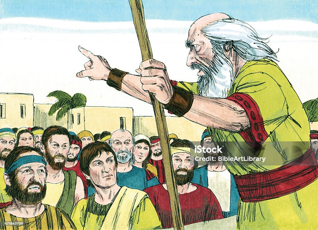 Saul--Samuel habla a Israelites - Foto de stock de Antiguo Testamento libre de derechos