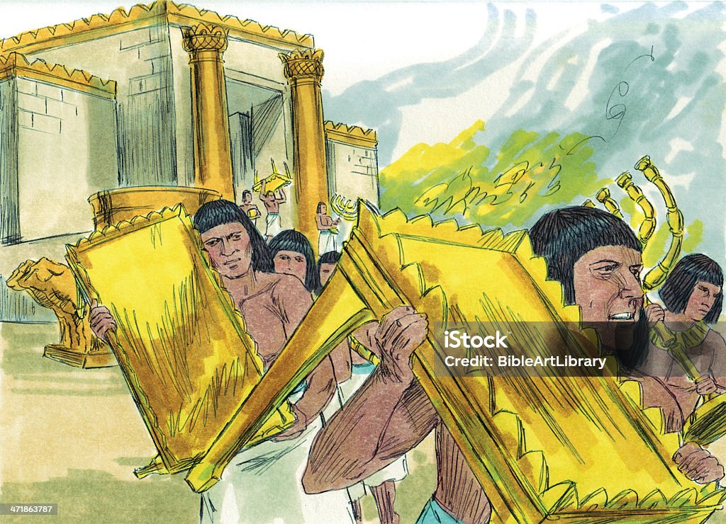 Egípcios pilhagem Templo - Royalty-free Bíblia Foto de stock
