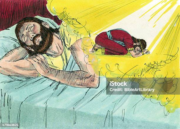 Solomon Hears From God In Dream Stock Photo - Download Image Now - Solomon - Biblical King, Wisdom, David - Biblical King