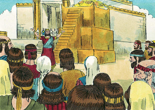 istock Solomon Prays at Rebuilt Temple 471863839