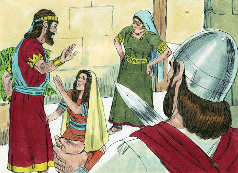 Solomon was the son of David and Bathsheba. He became king when David was too old and sick to continue. He was considered a “wise” king. For example, one day two women came to him with a dispute. The women lived in the same house and both had baby boys. One on the boys had died accidentally when the mother rolled over on him in the night. The two women argued over who the remaining baby belonged to. Solomon thought about it and ordered the remaining child be cut in half, one half for each mother. The real mother of the child said “No don’t kill him, give him to her.” Solomon immediately gave the woman the baby because she had proved herself his mother. Solomon built a temple to the Lord. Unfortunately, he did not end his reign as well as he started out. He ended up being disobedient to God. He had multiple wives and concubines, he worshiped idols, and attempted to kill a man named Jeroboam. After Solomon died, his son Solomon became king.
