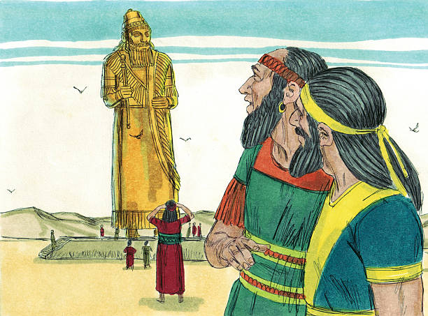 Nebuchadnezzar's Gold Statue stock photo