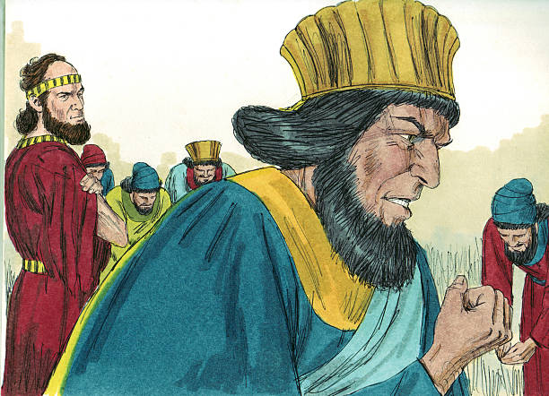 istock Haman Sees Mordecai at Banquet 471865307