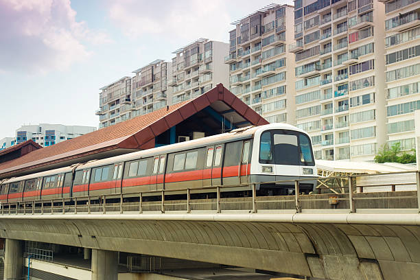 Boon Lay MRT Train A SMRT train at Boon Lay MRT Station in Jurong West, Singapore. singapore mrt stock pictures, royalty-free photos & images