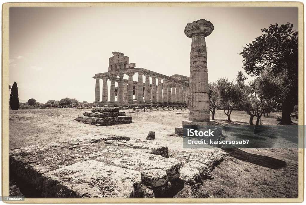 Paestum, Templo de Atena. - Royalty-free Paestum Foto de stock