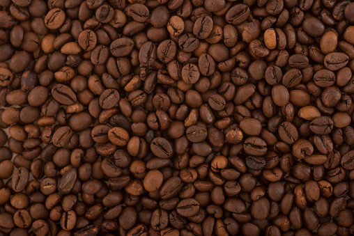 coffee beans in full-frame background