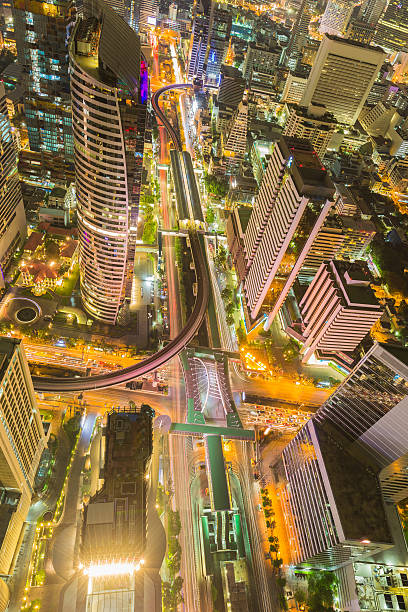 istock Bird eyes view of Bangkok main traffic intersection 471866746