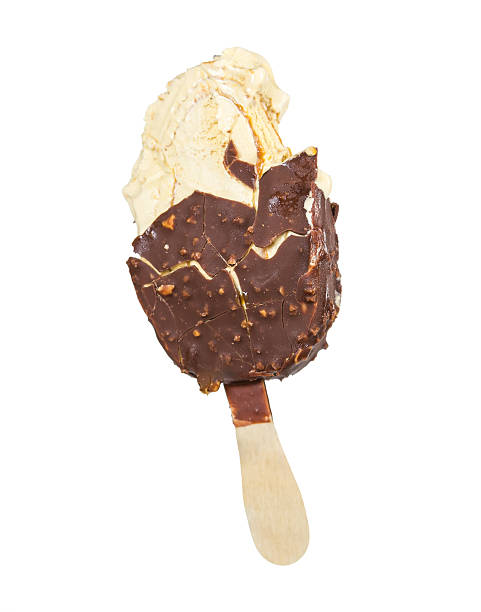 istock Vanilla ice cream with soft caramel in chocolate glaze 471866878