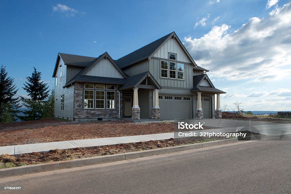 Neue Konstruktion-Haus - Lizenzfrei Außenaufnahme von Gebäuden Stock-Foto