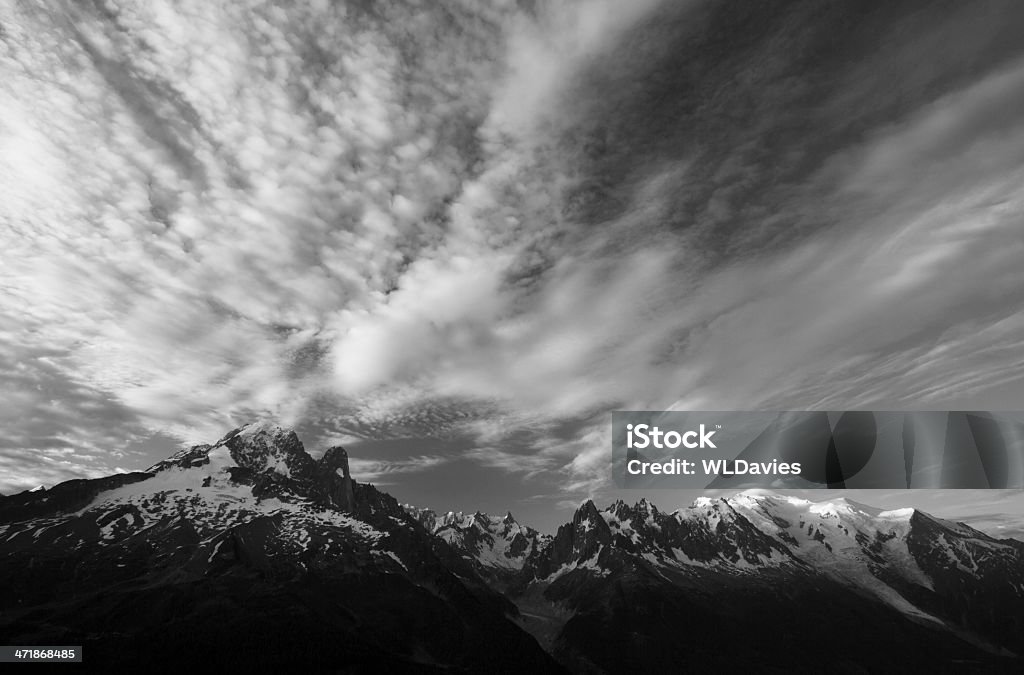 Maciço do Monte Branco - Royalty-free Agulhas de Chamonix Foto de stock