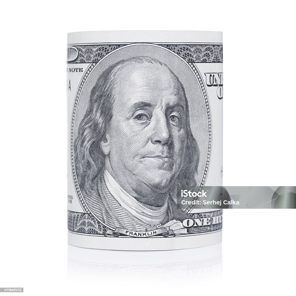 Finance, money and all things related Hundred dollar bill close up of Benjamin Franklin portrait Adult Stock Photo