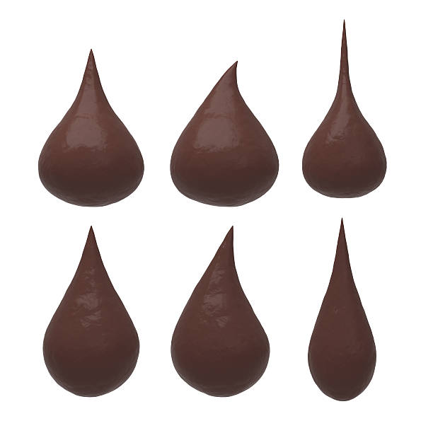 istock Set of brown chocolate drop with clipping path 471869592