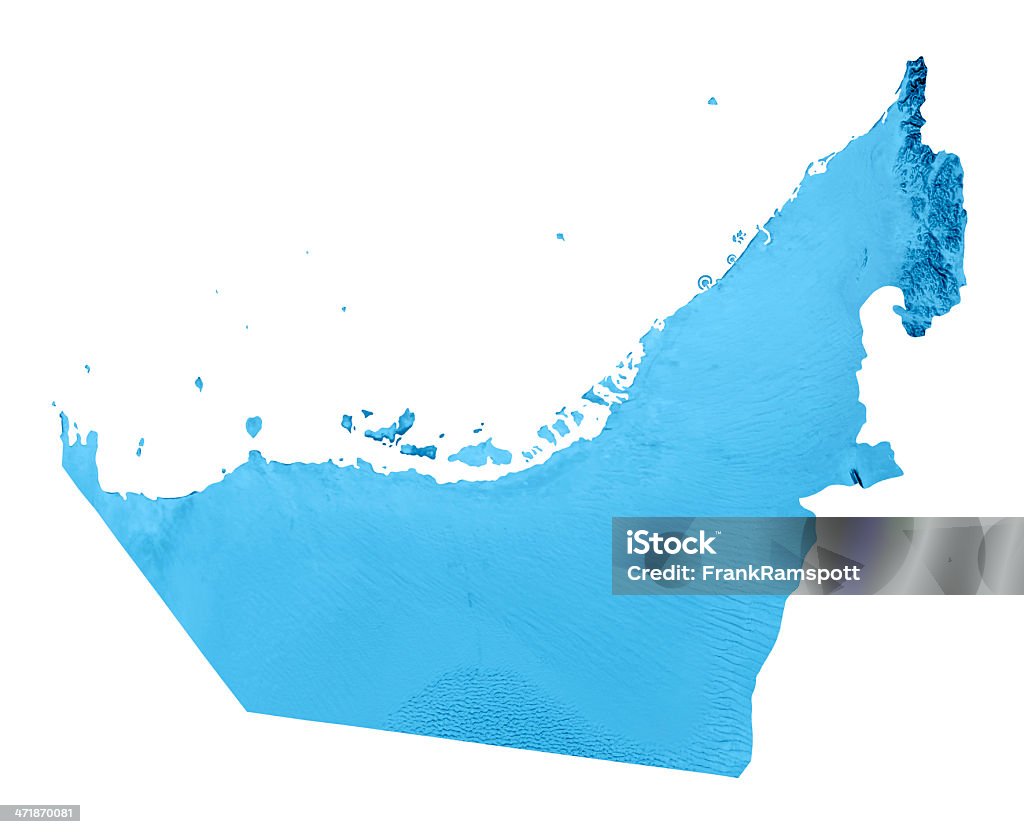 Emirados Árabes Unidos Topographic mapa isolado - Foto de stock de Emiratos Árabes Unidos royalty-free
