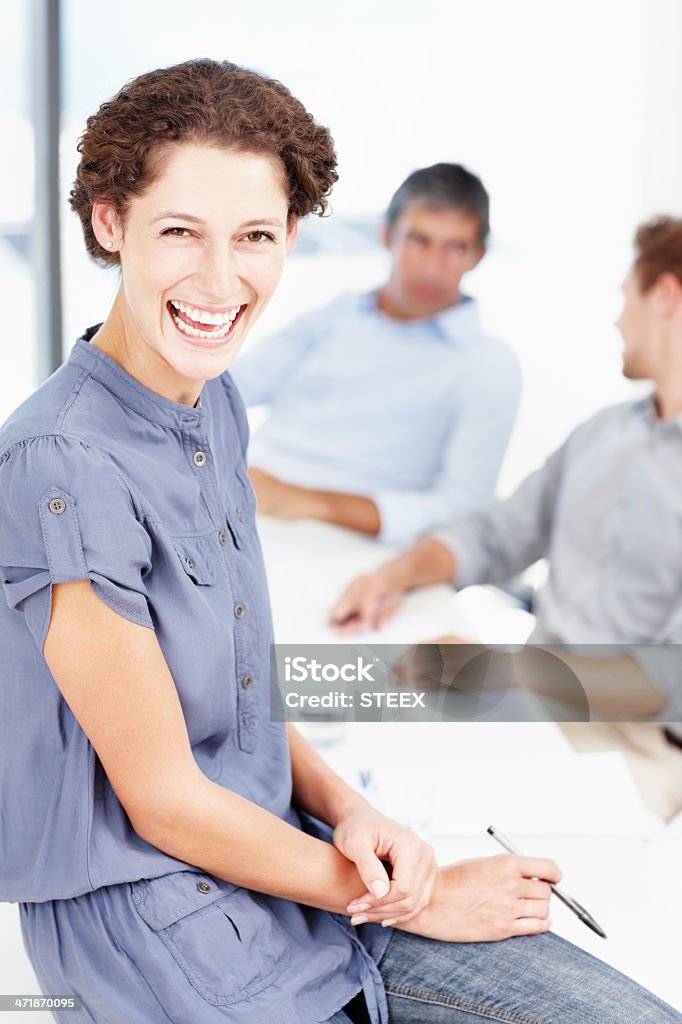 Bleiben Sie positiv im boardroom - Lizenzfrei Arbeiten Stock-Foto