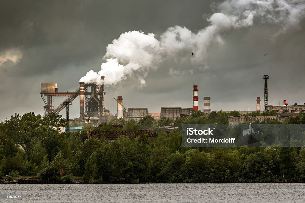 Steelworks - Стоковые фото Городской ландшафт - большой город роялти-фри