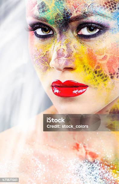 Beautiful Makeup Woman Stock Photo - Download Image Now - Adult, Adults Only, Art