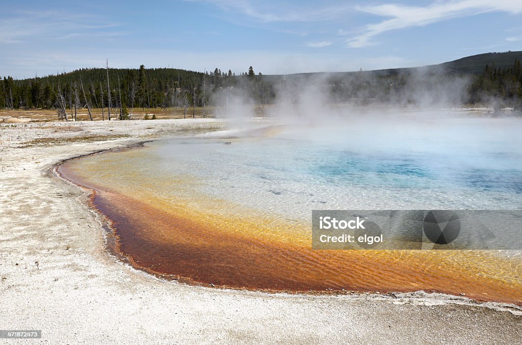 Hot Spring in Schwarzer Sand Geyser Basin, Yellowstone National park - Lizenzfrei Amerikanische Kontinente und Regionen Stock-Foto