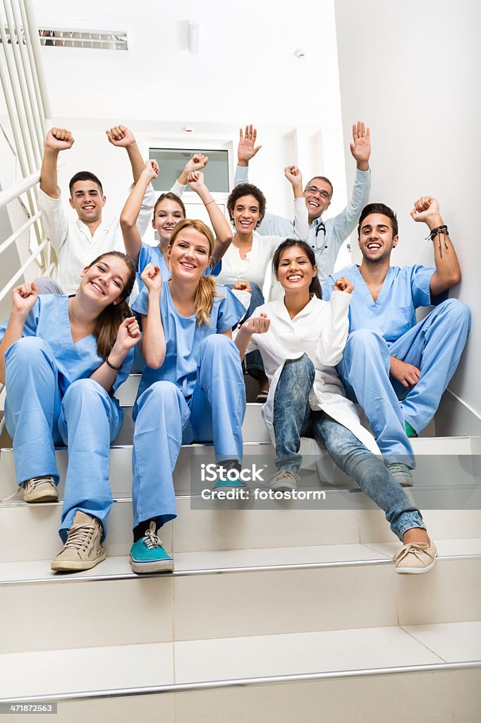 Medizinstudenten und team - Lizenzfrei Krankenpflegepersonal Stock-Foto