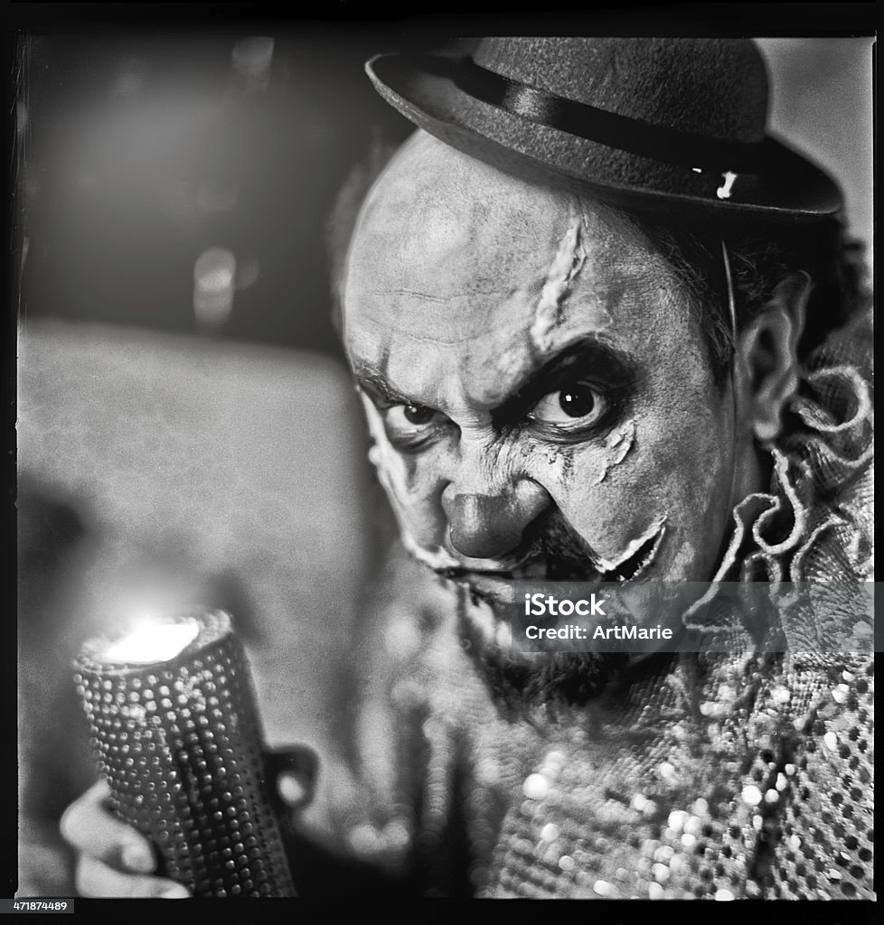 Evil Clown Evil Clown's portrait  Circus Stock Photo