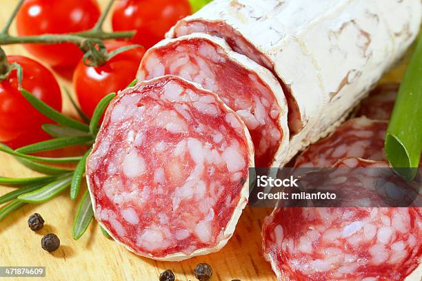 Foto de Salame Francesa e mais fotos de stock de Alecrim - Alecrim, Alimentos Defumados, Antepasto