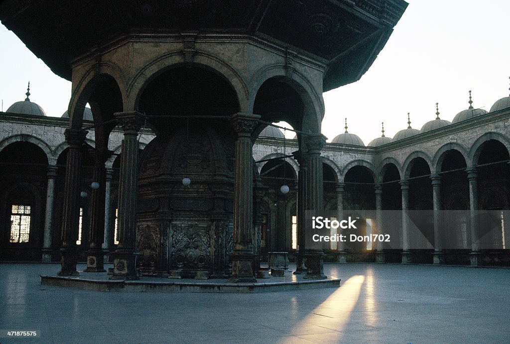 Mosque of Mohamed Ali, Cairo Egypt A setting sun from the courtyard of Mohamed Ali Mosque Ancient Civilization Stock Photo