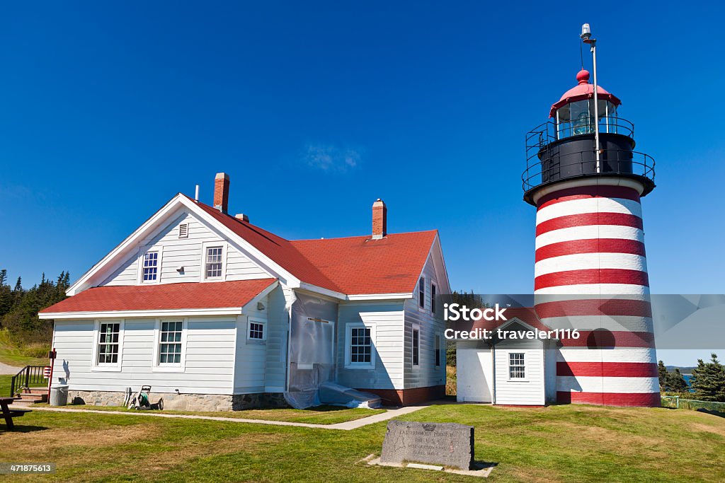 Ouest de Quoddy Head Light, dans le Maine - Photo de Bâtiment vu de l'extérieur libre de droits