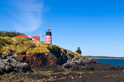 The West Quoddy Head Light Was Opened In 1808 And Is The Easternmost Lighthouse On The Continental United States.