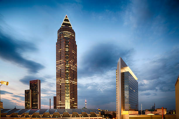 istock Frankfurt Skyscrapers at dusk 471875819