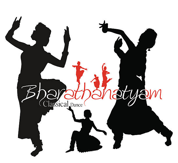 bharatnatyam - bharatanatyam stock illustrations