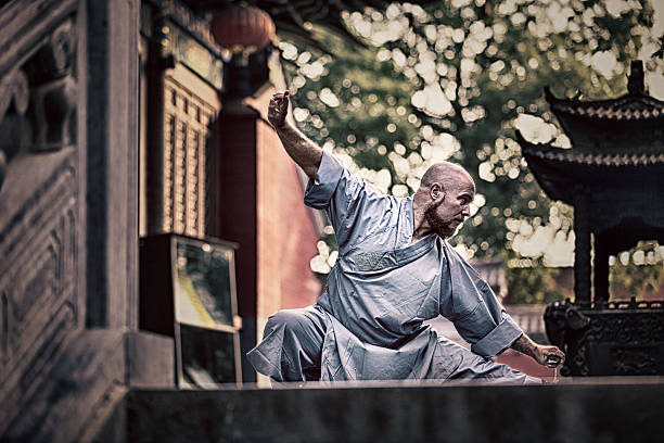 shaolin monaco - shaolin warrior monk foto e immagini stock