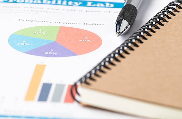 istock business and financial report with pen.Document is mockup 471878418