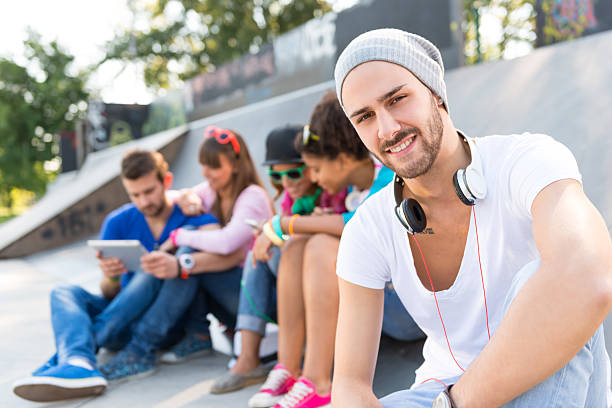 istock Young guy in the skate park 471879627