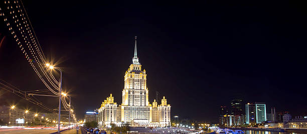 istock High-rise building at night, Moscow, Russia 471880513