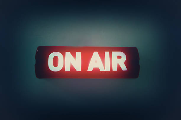 "ON AIR" broadcast message stock photo