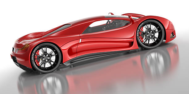 istock Red Sports Car on a White Background 471881465