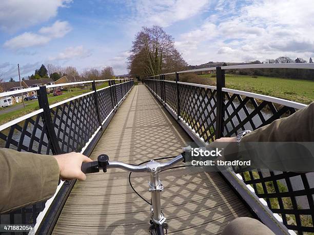 Riding A Bicycle On A Summers Day Stock Photo - Download Image Now - Bicycle, Cycling, Canal