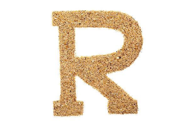 istock Letter R made of sand 471882238